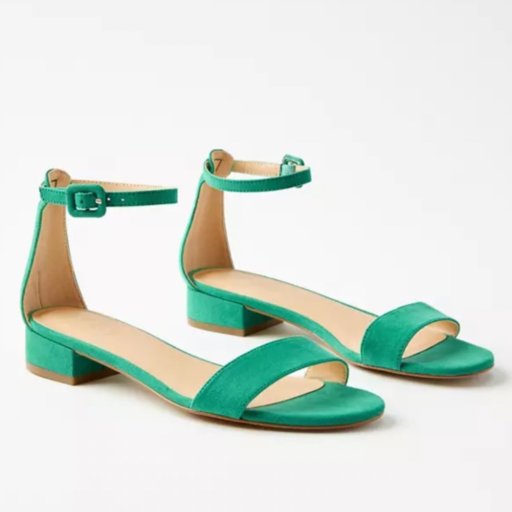 Kelly Green Ankle Strap Sandals